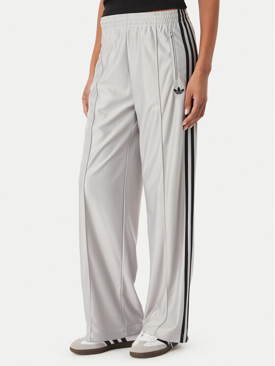 adidas Pantaloni trening Metallic Firebird KS9973 Gri deschis Wide Leg
