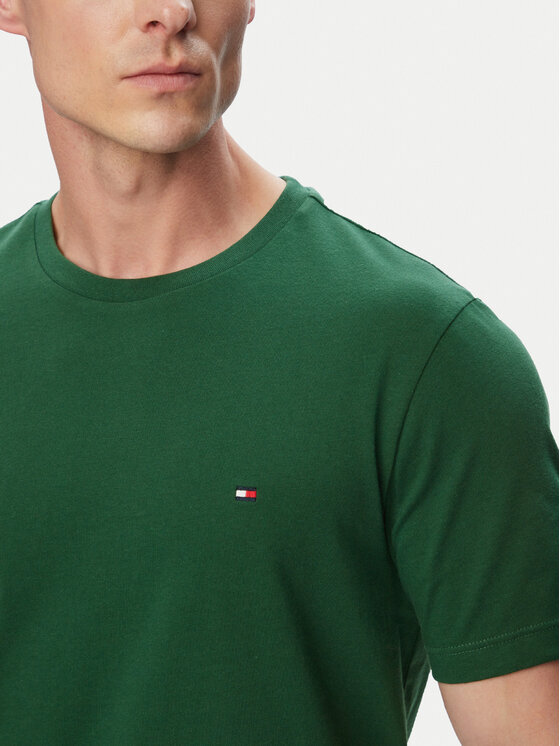 Tommy Hilfiger Tommy Hilfiger T-krekls Ess Seasonal MW0MW39995 Tumši zaļa Regular Fit