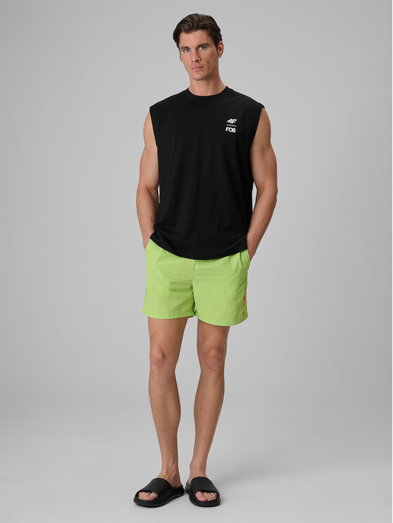4F 4F Tank top FOB SUMMER Czarny Loose Fit