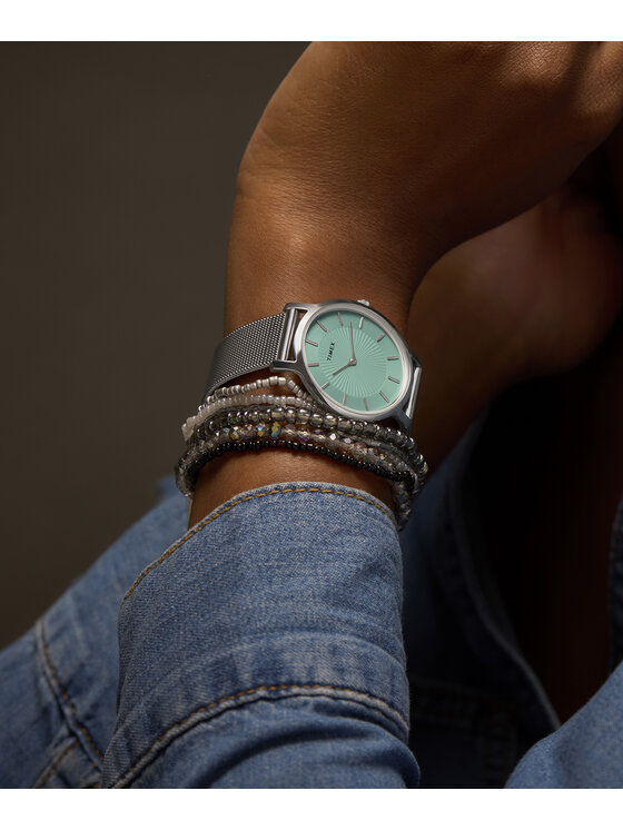 Timex Timex Hodinky TW2Y10100 Strieborná