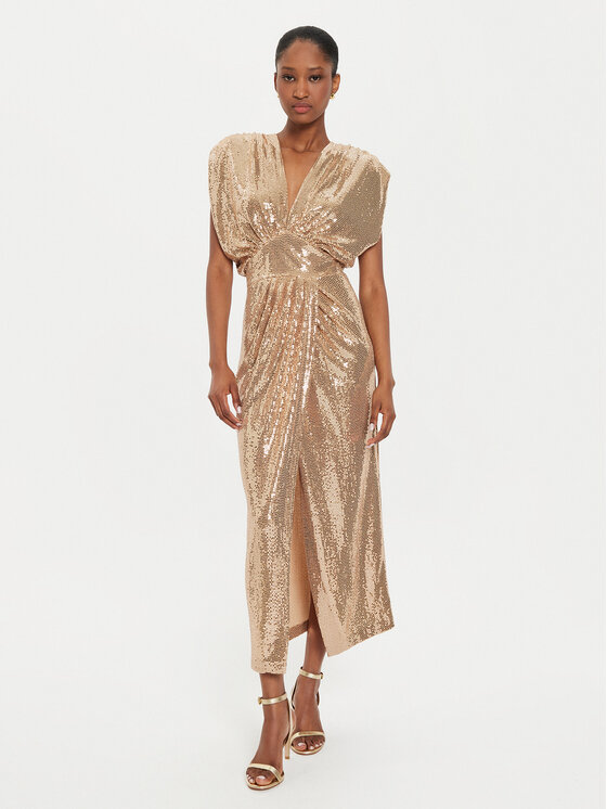 Rinascimento Rinascimento Rochie de seară CFC0121029003 Auriu Regular Fit