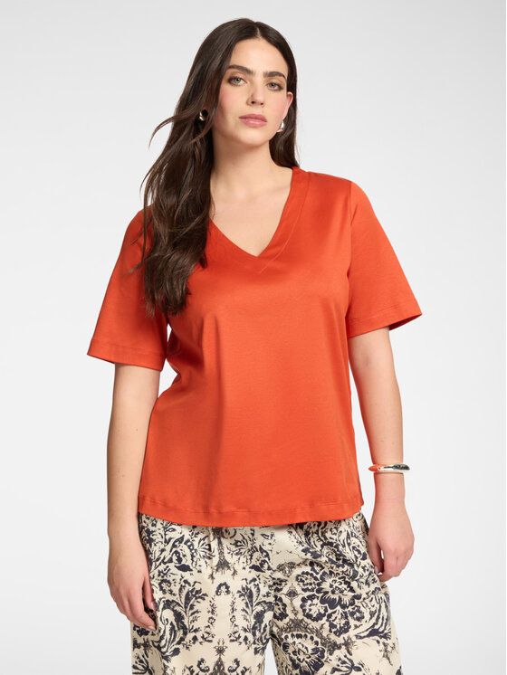 Elena Mirò Elena Mirò T-Shirt G004Z000633N027 Pomarańczowy Regular Fit