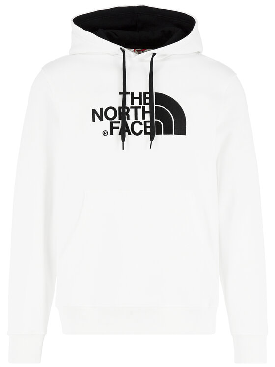 The North Face The North Face Majica dugih rukava Drew Peak Plv Hoodie NF00AHJY Bijela Regular Fit