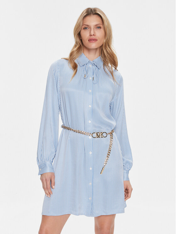 MICHAEL Michael Kors MICHAEL Michael Kors Košeľové šaty MR480LCBA4 Modrá Regular Fit
