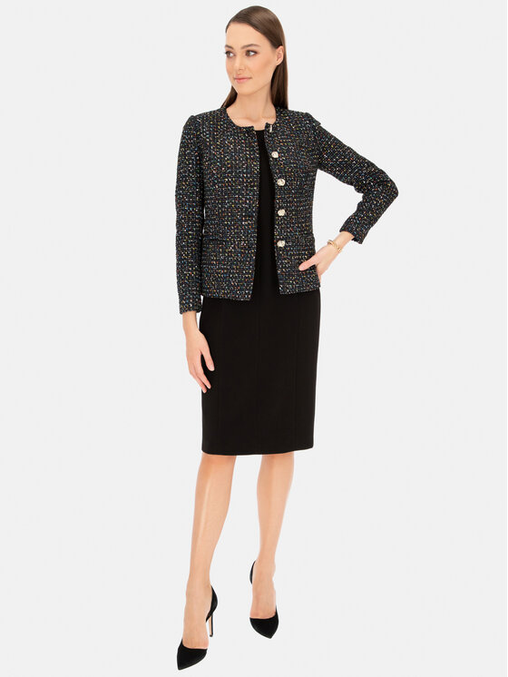 Potis & Verso Potis & Verso Sukienka elegancka Samira Czarny Slim Fit