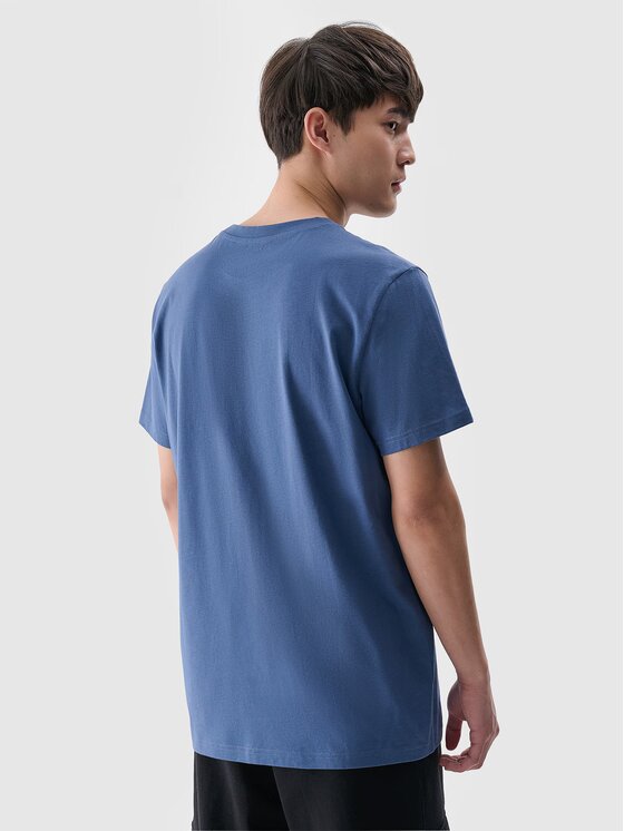 4F 4F Tričko 4FWMM00TTSHM2256-32S Tmavomodrá Regular Fit