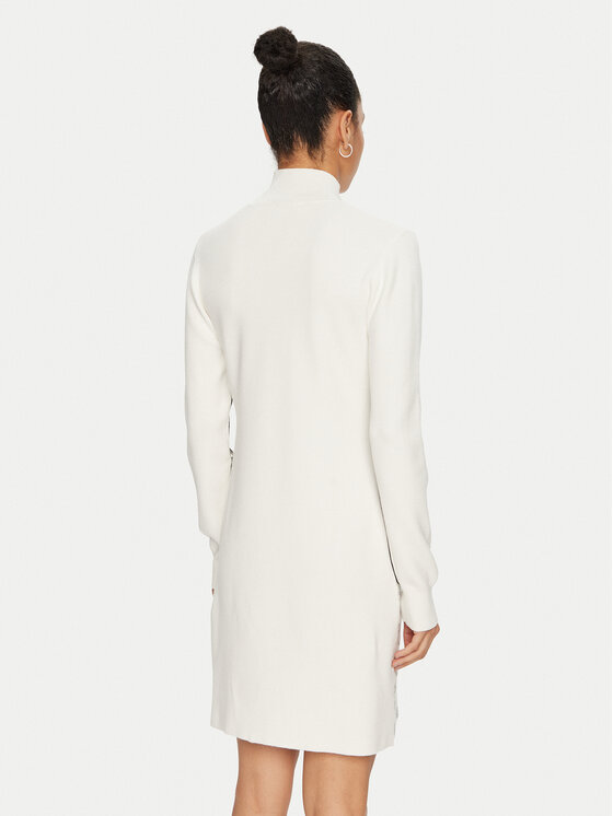 Liu Jo Sport Liu Jo Sport Rochie tricotată TF4227 MS63L Écru Regular Fit