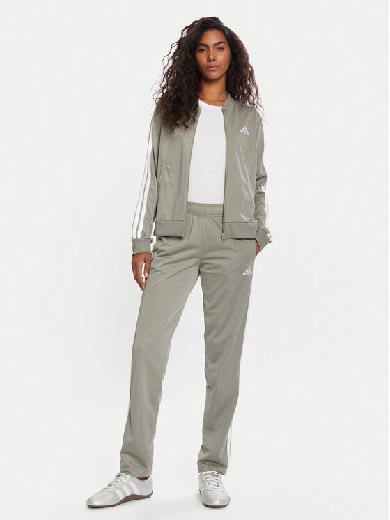 adidas adidas Jogginganzug Essentials 3-Stripes JX0509 Grün Regular Fit
