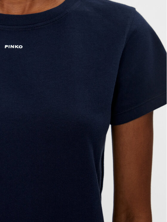 PINKO Pinko T-Shirt Jerssey Old Wash 100373 A228 Dunkelblau Regular Fit