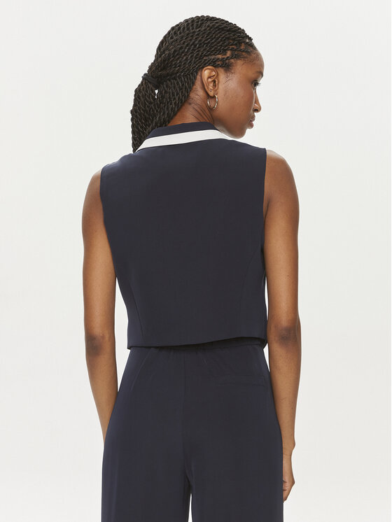 Maryley Maryley Gilet 24EB214/04BL Blu scuro Regular Fit