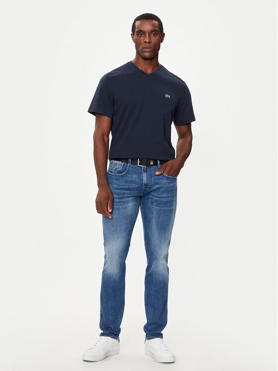 Lacoste Lacoste Marškinėliai TH5077 Tamsiai mėlyna Regular Fit