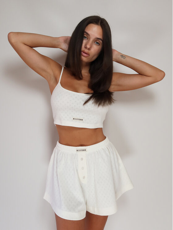 MissDenim MissDenim Koszulka piżamowa Bluzka do spania Beżowy Cropp Fit