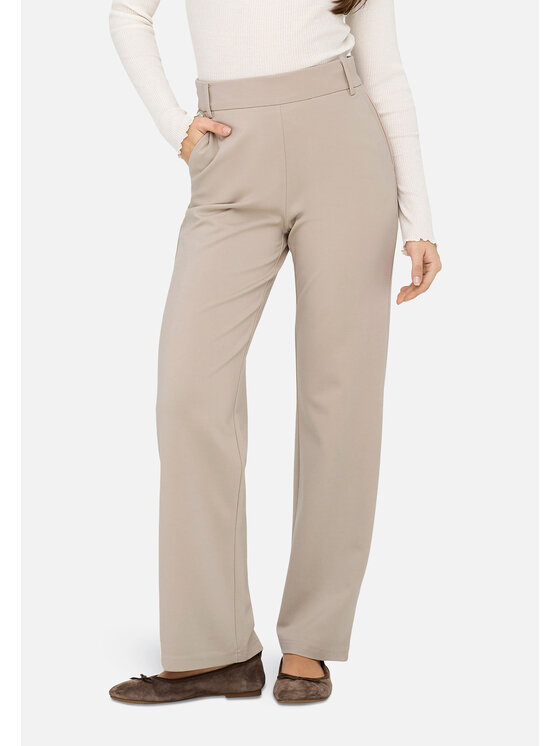 ONLY ONLY Riidest püksid Poptrash 15341829 Beež Straight Fit