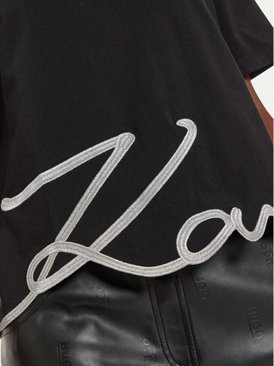 KARL LAGERFELD KARL LAGERFELD T-Shirt 226W1703 Czarny Relaxed Fit