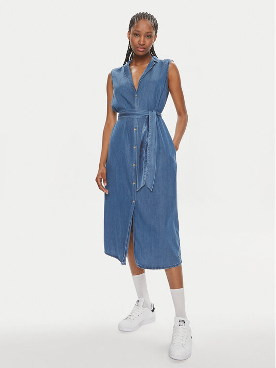 Pepe Jeans Pepe Jeans Hemdkleid Maggie PL953512 Blau Regular Fit