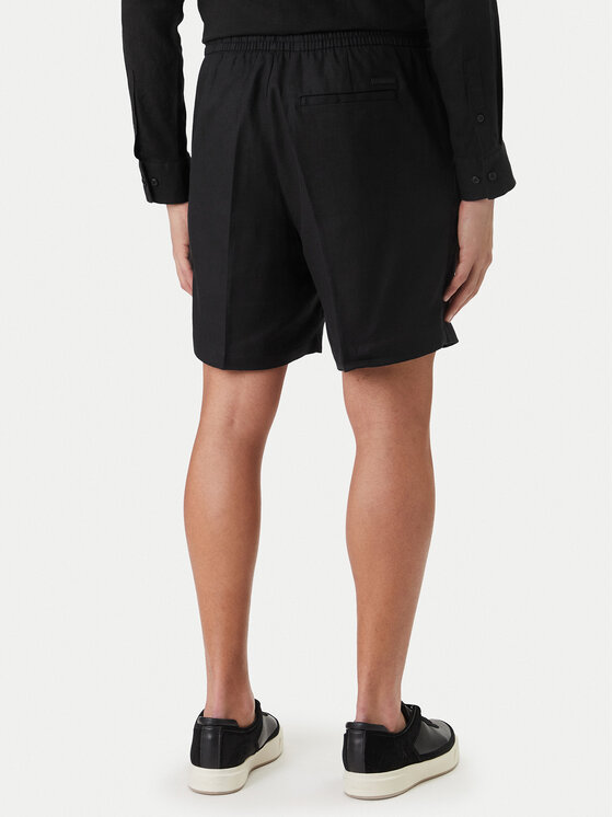 Calvin Klein Calvin Klein Šortky z materiálu LV04LF620G Černá Straight Fit