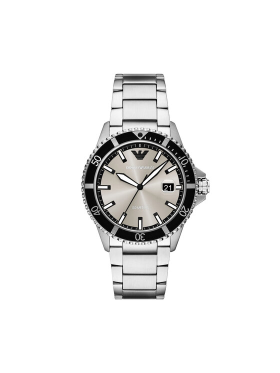 Emporio Armani Emporio Armani Ročna ura World Explorer AR11683 Srebrna