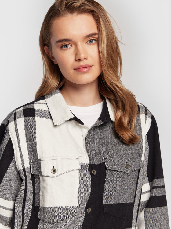 Roxy Roxy Marškiniai Let It Go Flannel ARJWT03296 Pilka Boyfriend Fit