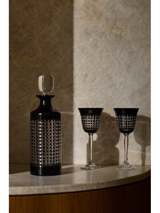 La Mania La Mania Kieliszek Clare kryształowe Noir 2 szt. Czarny
