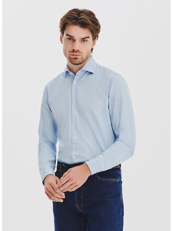 Pako Lorente Pako Lorente Koszula P25WF-1X-015 Niebieski Slim Fit