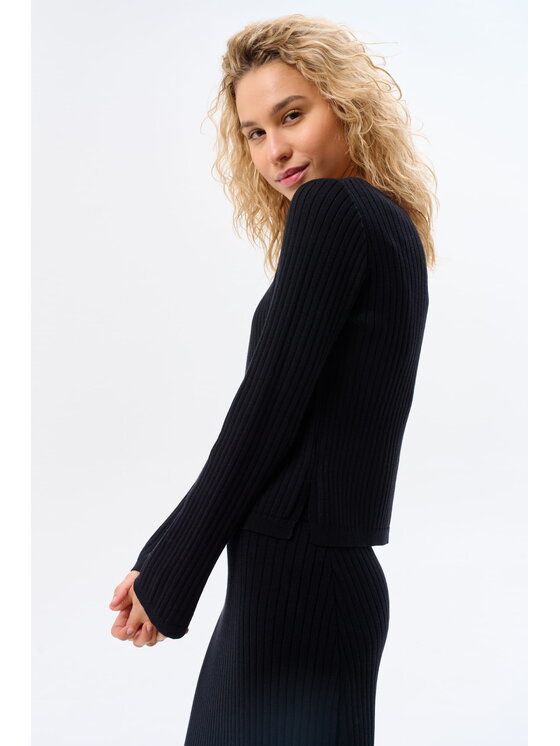 blue shadow blue shadow Bluzka Trixy Czarny Regular Fit