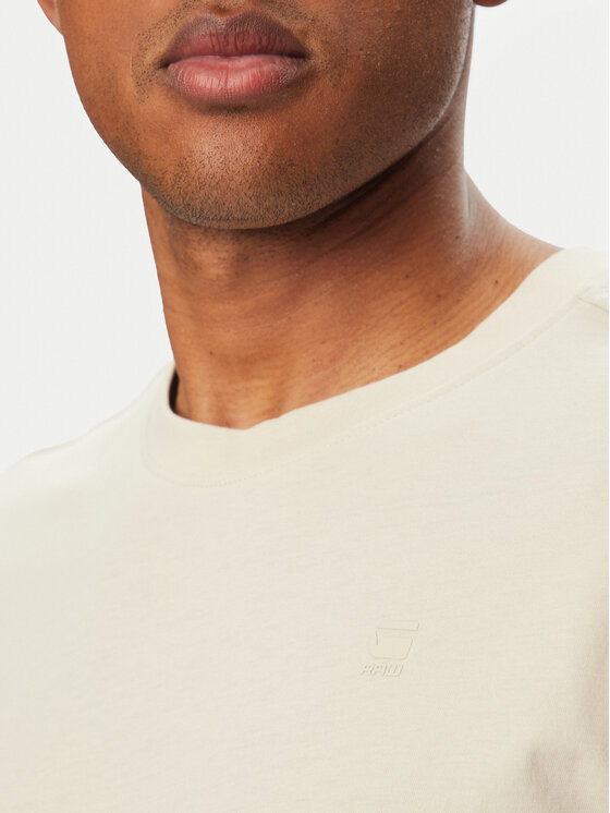 G-Star Raw G-Star Raw T-Shirt Lash D16396-B353 Κρεμ Regular Fit