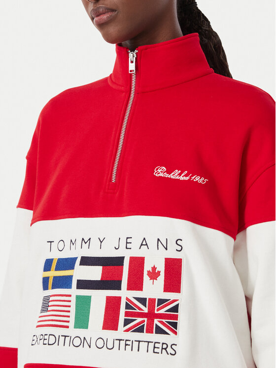 Tommy Jeans Tommy Jeans Bluza DW0DW23806 Czerwony Relaxed Fit