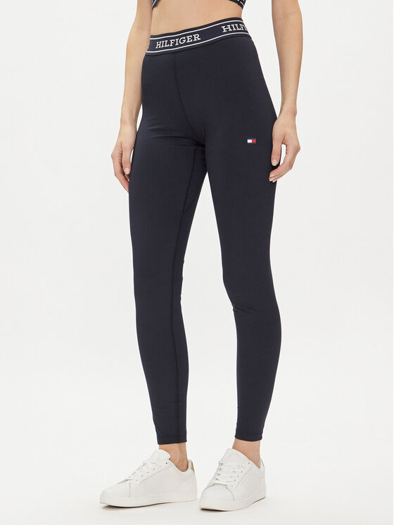 Tommy Hilfiger Tommy Hilfiger Leggings Monotype WW0WW41512 Sötétkék Slim Fit