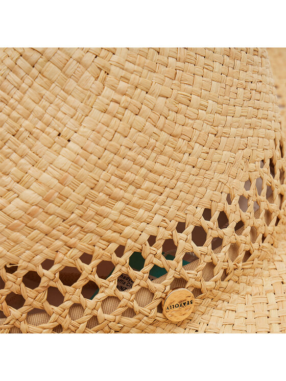 Seafolly Seafolly Platmale ShadyLady Raffia Crochet Hat 71818-HT Bēšs
