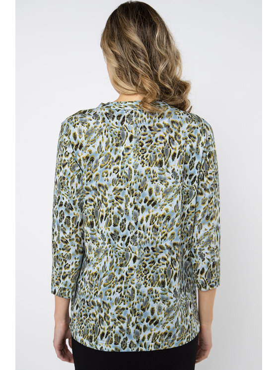 QUIOSQUE QUIOSQUE Bluzka TRACES BLOUSE Zielony Regular Fit