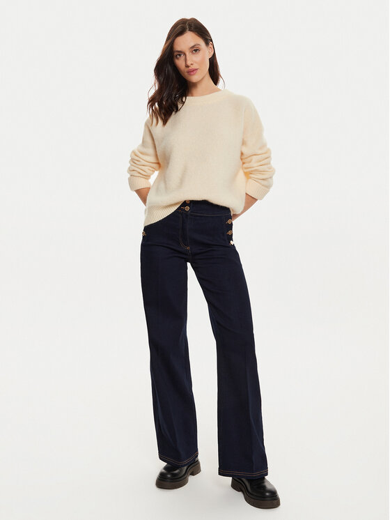 American Vintage American Vintage Sweter VITO18EH24 Beżowy Loose Fit