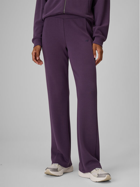 4F 4F Spodnie dresowe ESSENTIAL Fioletowy Slim Fit