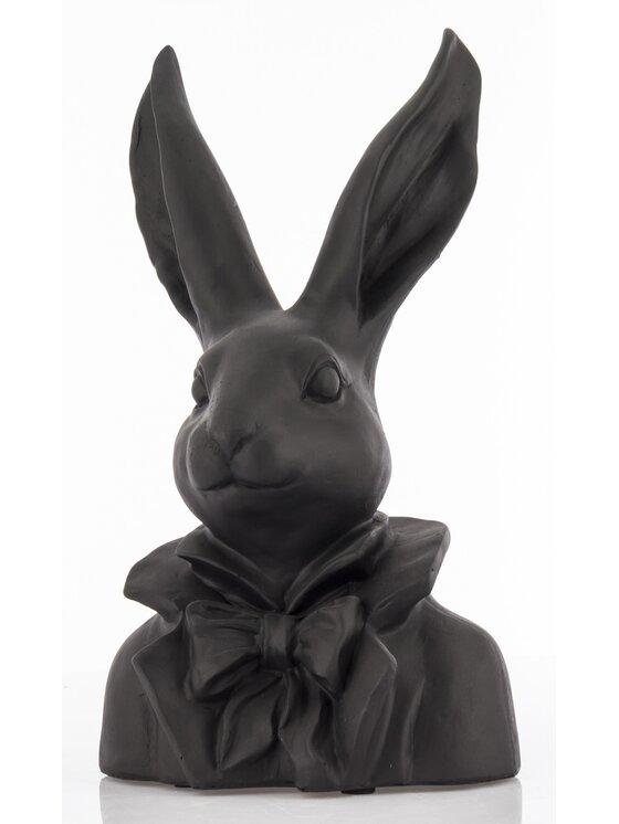 MIAhome MIAhome Figurka Figurka - popiersie królika 35x20x13 cm TORACE czarny Czarny