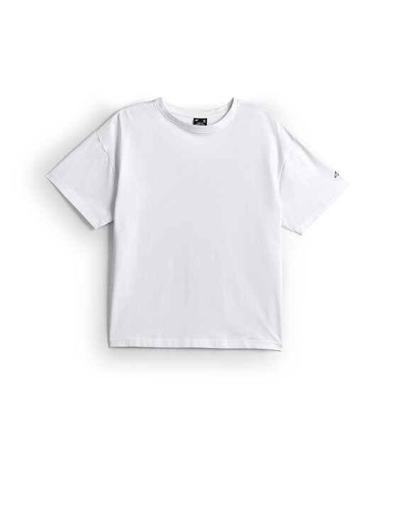 4F 4F T-Shirt BASIC+ Biały Loose Fit