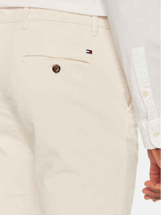 Tommy Hilfiger Tommy Hilfiger Spodnie materiałowe MW0MW32932 Écru Regular Fit