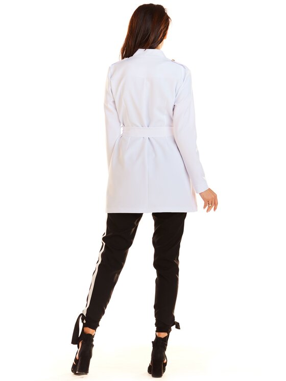 Awama Awama Marynarka A271 Biały Basic Fit
