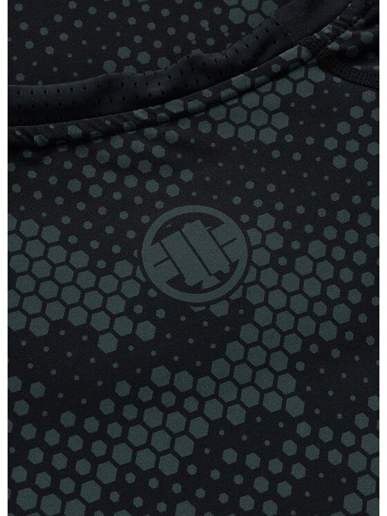 PITBULL PITBULL Koszulka techniczna HEX CAMO HILLTOP Zielony Regular Fit