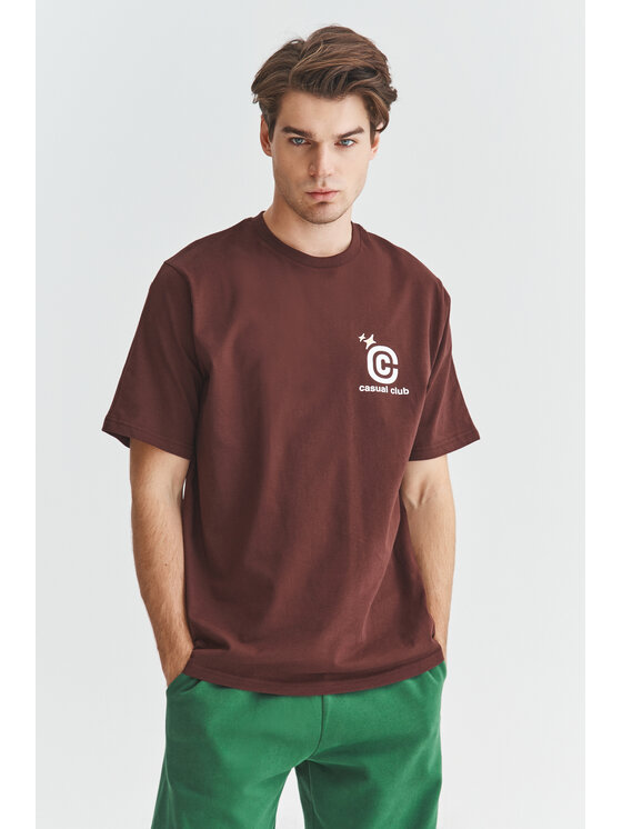 Pako Lorente Pako Lorente T-Shirt C21WF-TX-054 Brązowy Oversize