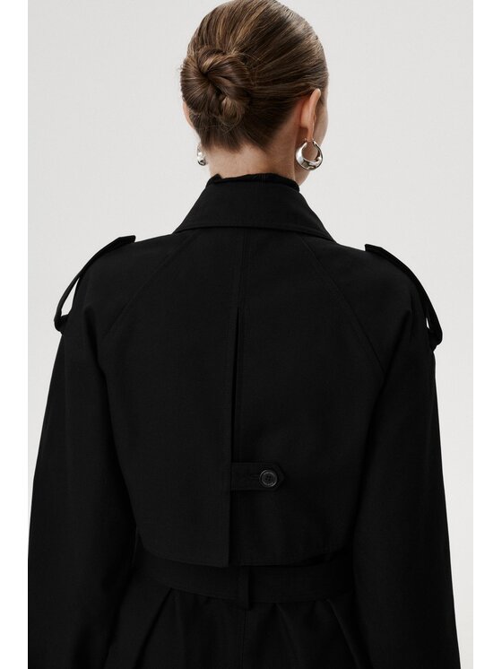 MARI PRETI MARI PRETI Trench Chiara Nero Regular Fit