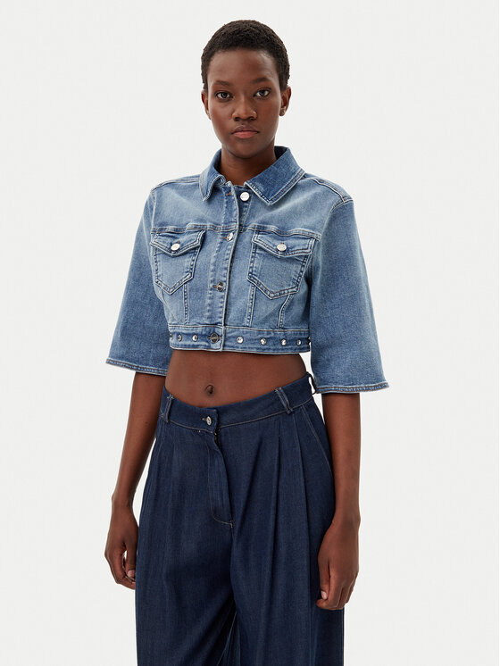 Liu Jo Liu Jo Jeansová bunda UA5077 D4615 Modrá Regular Fit