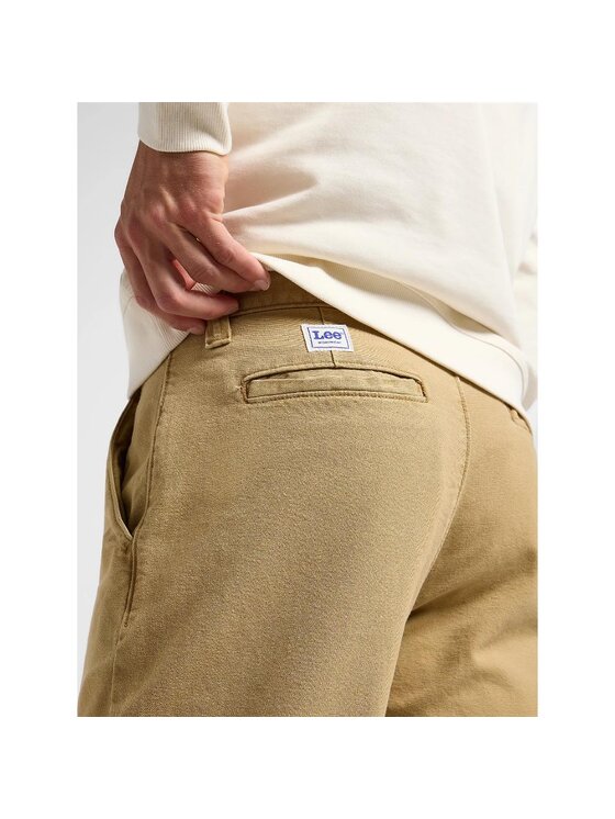 Lee Lee Spodnie materiałowe CHINO RELAXED Beżowy Loose Fit