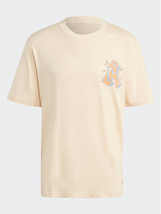 adidas adidas T-Shirt Graphic Glide T-Shirt IC5751 Beżowy Loose Fit