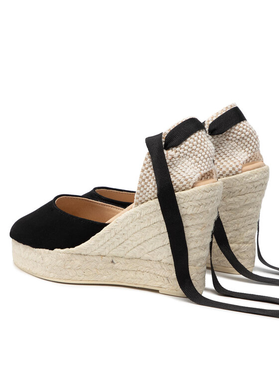 Manebi Manebi Espadrilles Wedge Valenciana K1.0 WV Melns