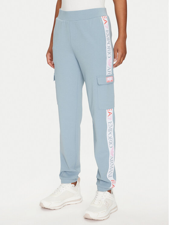 EA7 Emporio Armani Pantaloni trening 3DTP64 TJKWZ 1533 Albastru celest Regular Fit