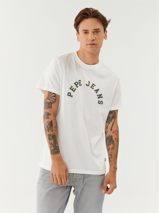 Pepe Jeans T-krekls Westend Tee PM509124 Balts Regular Fit