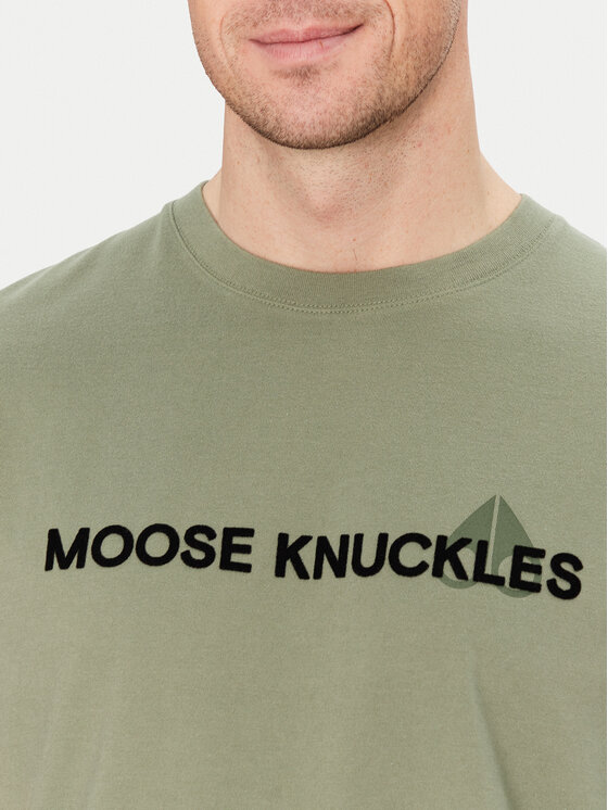 Moose Knuckles Moose Knuckles T-krekls Conway M15MT760 Zaļš Regular Fit