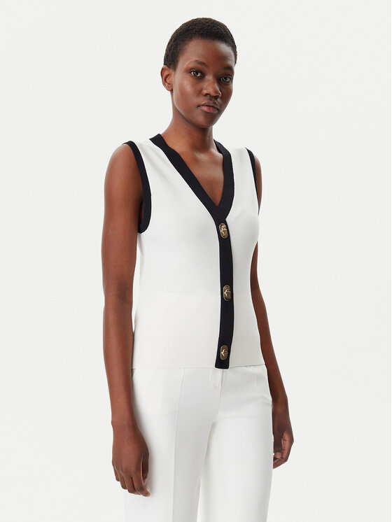 LOLA CASADEMUNT Γιλέκο LS2511001 Λευκό Regular Fit