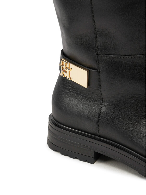 Tommy Hilfiger Tommy Hilfiger Kozačky ve vojenském stylu FW0FW08335 Černá
