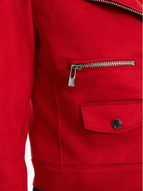 Morgan Morgan Jacke aus Kunstleder 241-GOUSMI Rot Regular Fit