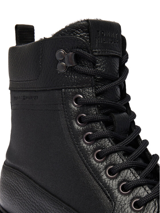 Tommy Hilfiger Tommy Hilfiger Зимни обувки Corporate Casual Mix W Wpm Boot FM0FM05988 Черен